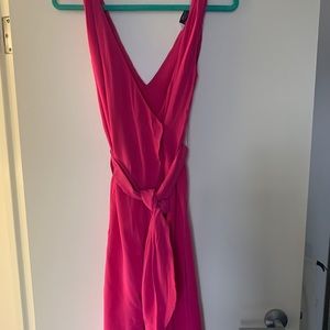 Sleeveless Midi Wrap Dress